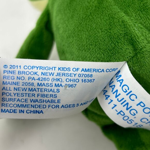 American Kids Plush 9” Green Frog w/ Red Hearts 2011 Stuffed Animal Stuffie - Picture 5 of 5